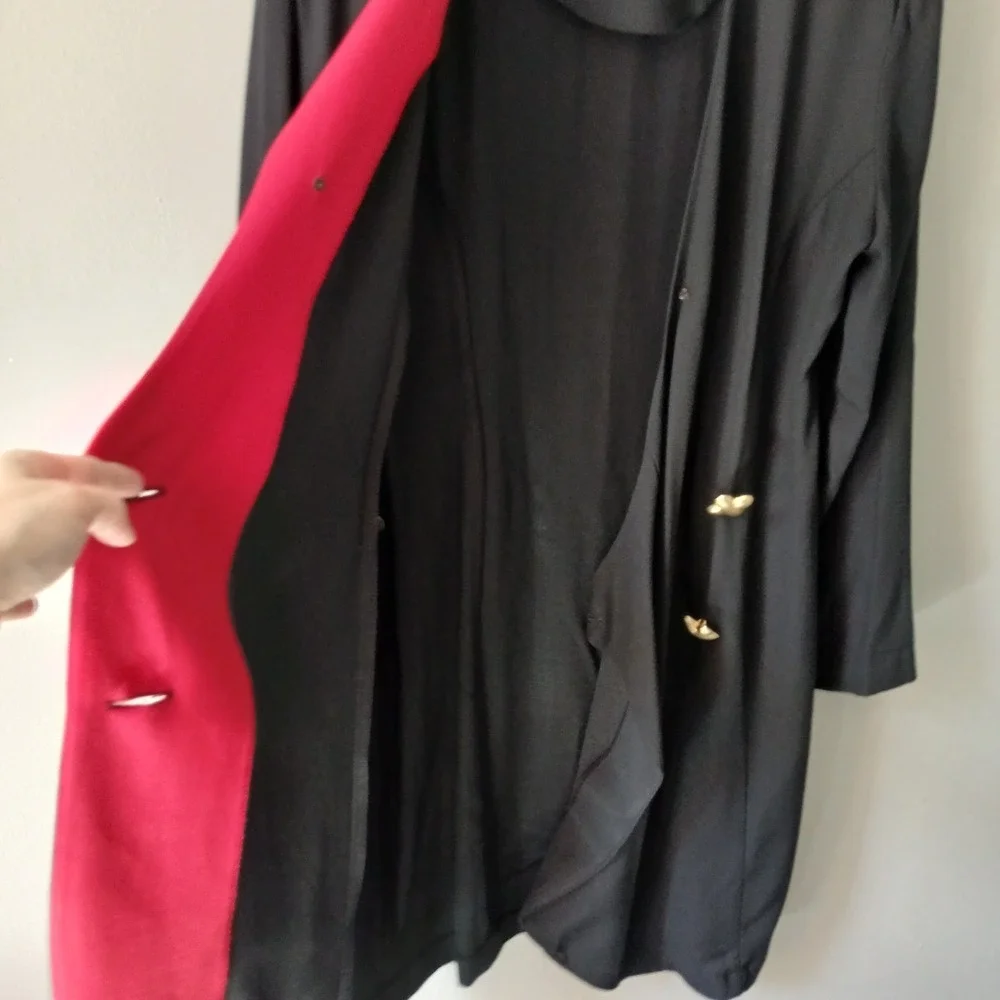 Vintage‎ 3131 1980's Women's Size 8 Midi Wrap Dress Gold Button Shoulder Pads